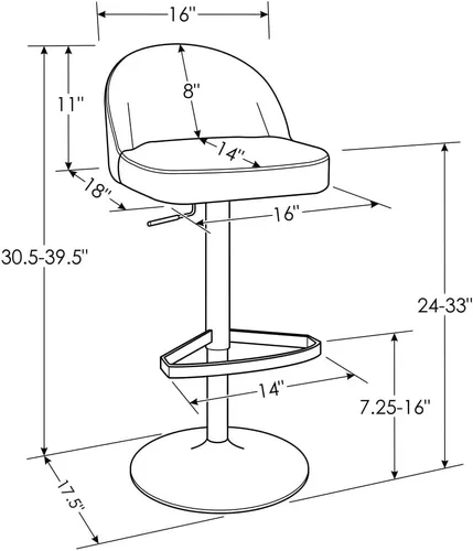 Vista 2 de ZURI Taburete de bar moderno Mimi suave verde lima, asiento de cuero sintético, acero inoxidable cepillado altura ajustable