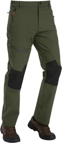 Vista 2 de TACVASEN pantalones de senderismo para hombre, con forro polar, reforzados en las rodillas, ligeros, para esquí y snowboard, sin cinturón