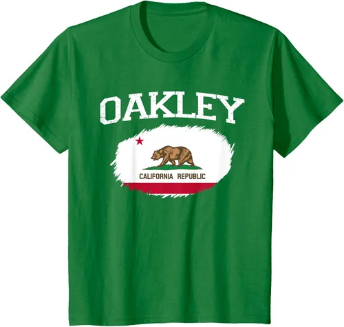 Vista 33 de OAKLEY CA CALIFORNIA Flag Vintage USA Sports Hombre Mujer Camiseta, Negro