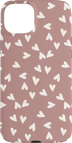 Vista 9 de Simple Chic Boho Heart Pattern - Carcasa para iPhone 16, color rosa polvoriento
