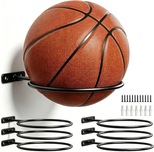 Vista 7 de Ball Holder Wall Mount Bulk,Basketball Football Stand Ball Storage