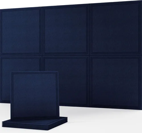 Vista 11 de Soundproofing Panels, Decorative Acoustic Wall Art, Sound Absorbing, 6 Pack Spatial Line