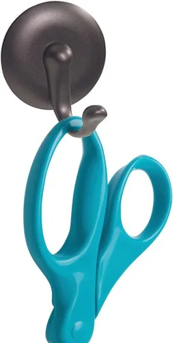 Vista 5 de iDesign York AFFIXX - Ganchos de almacenamiento autoadhesivos de plástico sin BPA, 2.3 x 2 x 1.5 pulgadas, bronce (paquete de 2)