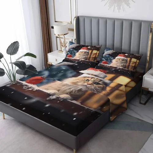Vista 8 de Sábanas de pájaro tamaño individual – Sábanas y fundas de almohada de loros – 100% microfibra, estampado de alta cantidad de hilos, sábana encimera