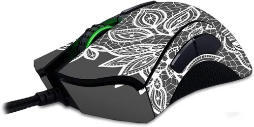 Vista 4 de MightySkins Skin compatible con Razer Deathadder Elite - Blue Petals Funda protectora de vinilo duradera y única Fácil de aplicar, quitar