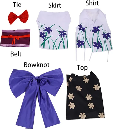 Vista 6 de CLLMKLCOS Disfraz de Nico Robin para mujer, uniforme de impresión digital, Kinomo, disfraz de Halloween