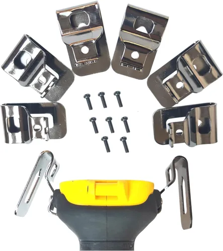 Vista 3 de Soporte de cinta métrica, funda de taladro, soporte táctico inalámbrico para cinturón de herramientas, funda con gancho de clip para cinturón