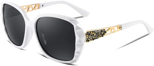 Vista 53 de FEISEDY - gafas de sol polarizadas para mujer, marco compuesto brillante B2289
