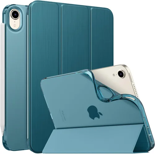 Vista 32 de MoKo Funda para el nuevo iPad mini 7 (A17 Pro) 2024, Funda para iPad mini de 6ª generación 2021 (21,08 cm), Funda para iPad mini 6, Funda trasera