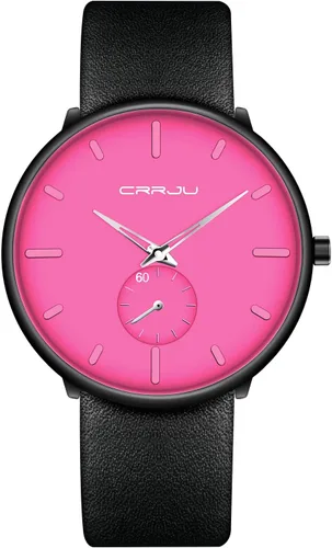 Vista 14 de Mens Watches Ultra-Thin Minimalist Waterproof-Fashion Wrist Watch for Men Unisex Dress with Leather Band