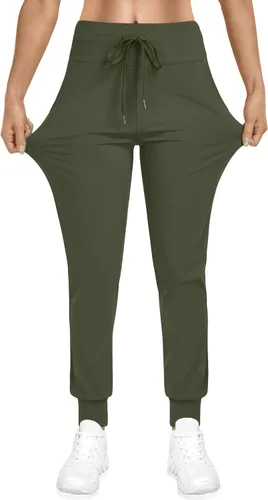 Vista 3 de TARSE Pantalones deportivos para mujer con bolsillos y cordón para correr