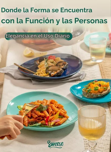 Vista 5 de Sweese Platos de postre de porcelana – Platos de ensalada de 7.8 pulgadas, platos pequeños para aperitivos, juego de 6 – Lavavajillas, microondas