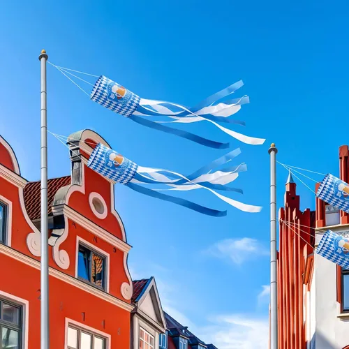 Vista 2 de Oktoberfest - Banderines de estilo bávaro y pancarta de fiesta