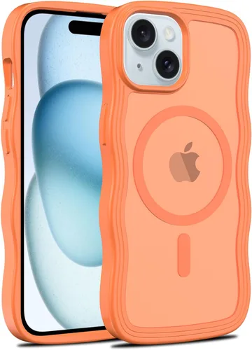 Vista 49 de Funda con soporte ultra magnético para iPhone 14 Pro [protección militar contra caídas] [compatible con MagSafe] a prueba de golpes, translúcida