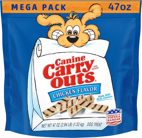 Vista 18 de Canine Carry Outs Golosinas para perros, sabor a tocino, 22.5 onzas (paquete de 4), hechas con tocino real