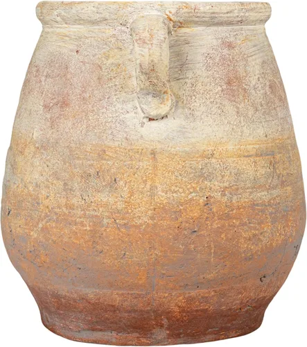 Vista 5 de Creative Co-Op - Urna blanqueada de terra-cotta, color beige