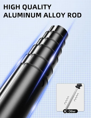 Vista 5 de Trípode para selfie stick de 41 pulgadas, extensible portátil 4 en 1, trípode de aluminio para teléfono con control remoto inalámbrico, rotación