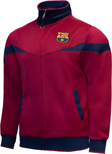 Vista 4 de Icon Sports Chaqueta deportiva de fútbol con licencia oficial del FC Barcelona, unisex para adultos