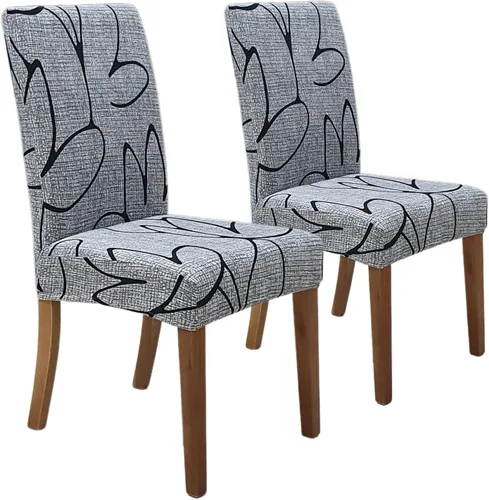 Vista 52 de SPRINGRICO Juego de 4 fundas para sillas de comedor, fundas elásticas para sillas de comedor, de elastano lavables, fundas para sillas Parsons