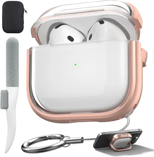 Vista 8 de Funda de protección contra caídas para AirPods Pro 2 con kit de limpieza B-Negro