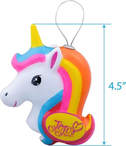 Vista 6 de Ruz JoJo Siwa - Juego de adornos de Navidad de estrella y unicornio, decoración de árbol para interiores y exteriores, paquete de 2