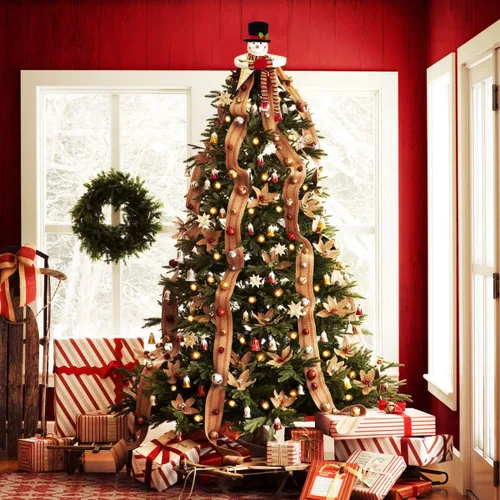 Vista 5 de TOYMYTOY Decoración para árbol de Navidad, muñeco de nieve para invierno, fiesta del país de las maravillas, Acción de Gracias, Año Nuevo