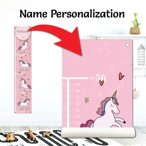 Vista 4 de Tabla de crecimiento de lona personalizada para niños, tabla de altura, bandera de tabla de crecimiento, planeta