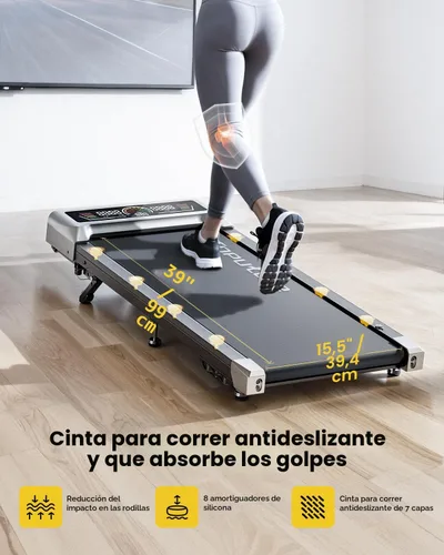 Vista 6 de TOPUTURE Walking Pad with 10% Incline, 3.0HP Brushless Quiet Under Desk Treadmill, Portable Treadmills for Home/Office, Running Machine 300 lbs