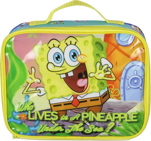 Vista 5 de INTIMO Nickelodeon Bob Esponja Pantalones Cuadrados Bikini Bottom Fiambrera Bolsa de 10 pulgadas
