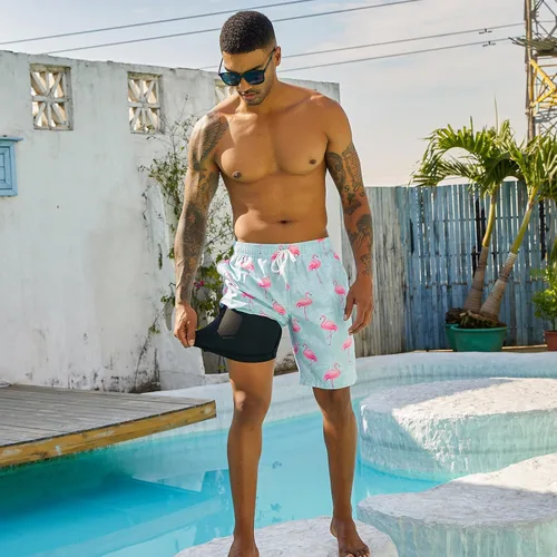 Vista 44 de UNICOMIDEA Bañador para hombre con forro de compresión de 9 pulgadas de largo