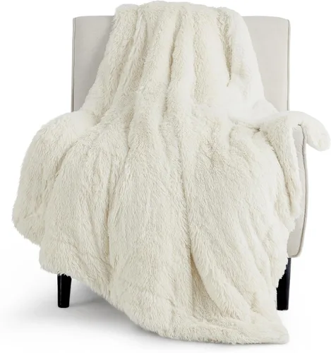Vista 27 de Bedsure GentleSoft Manta de Tiro de Piel Sintética Esponjosa y Suave para Sofá, Forro Polar Sherpa Suave Regalos Acogedores para Mujeres, Manta