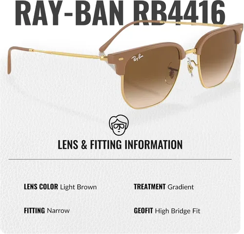 Vista 17 de Ray-Ban RB4416 NEW CLUBMASTER - Gafas de sol de forma cuadrada redonda con kit oficial de gafas