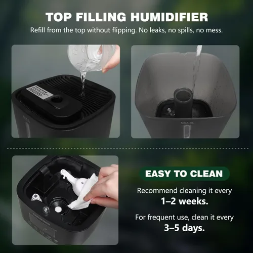 Vista 8 de COOSPIDER Reptile Fogger Humidifier, Automatic Humidifiers for Reptiles Tank, Terrarium Humidifier with Timer Humidity Control, Reptile Mister for