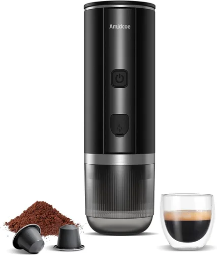 Vista 10 de Portable Espresso Maker, Electric Espresso Machine for Travel, Camping, Rechargeable USB-C Mini Coffee Maker for NS Capsule Pods and Ground Coffee