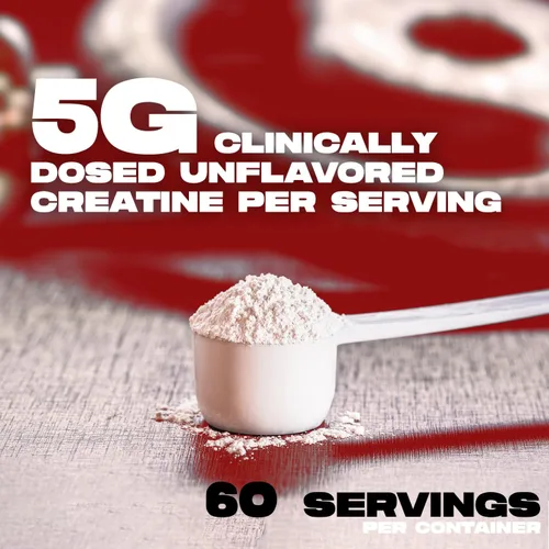 Vista 7 de ALPHA LION Polvo de Creatina Monohidrato, 5000mg Por Porción (5g), Apoya la Fuerza Muscular, Potencia, Rendimiento Atlético, Suplemento de Creatina