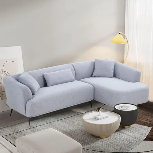 Vista 4 de KEVINSPACE Sofá tapizado moderno de 102.36 pulgadas, sofá tapizado en forma de L, sofás de 4 asientos de mediados de siglo con diván, 3 almohadas