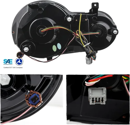 Vista 2 de AKKON - Compatible con 2009-2017 GTR GT-R R35 Sport Coupé 2 puertas LED negras luces traseras conductor+pasajero con freno de estacionamiento