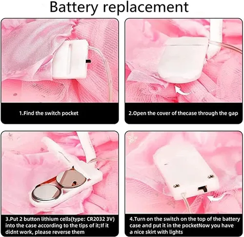 Vista 47 de Faldas de tutú LED para mujer, falda de tul con capas para baile de ballet, faldas iluminadas para disfraz de fiesta