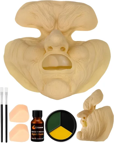 Vista 2 de Libima - Máscara de bruja de Halloween para adultos, kit de prótesis