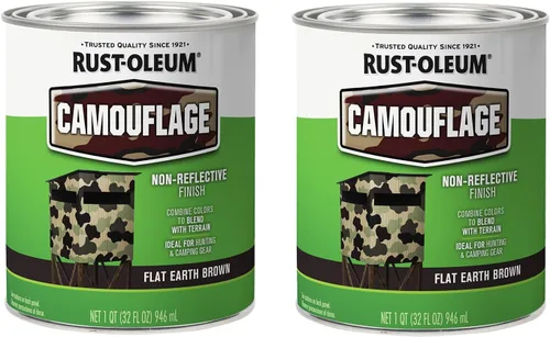 Vista 13 de Rust-Oleum 379561 - Pintura especial de camuflaje, cuarto, verde ejército mate, (Paquete de 1)