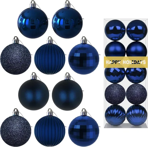 Vista 30 de Esferas pequeñas de bronce de 1.6 pulgadas para decoración del árbol de Navidad, adornos inastillables para cumpleaños, Halloween, vacaciones, boda