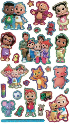 Vista 3 de CoComelon - Calcomanías reutilizables brillantes con licencia