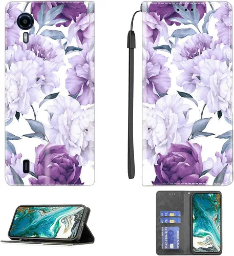 Vista 190 de Aroepurt Funda para UMIDIGI G1 Plus compatible con UMIDIGI G1 Plus Funda para teléfono Funda de piel sintética con función atril magnética CPT15