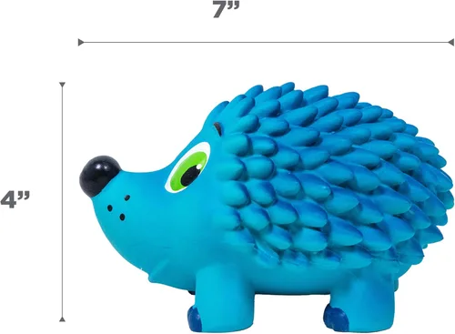 Vista 6 de Outward Hound Tootiez - Juguete de látex de erizo que gruñe para perro, tamaño grande