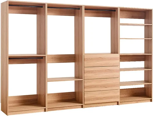 Vista 7 de Maykoosh Organizador de sistema de armario - Armario personalizable con vestidor de almacenamiento negro/modelo D 1 armario