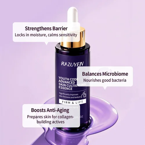 Vista 3 de Peptides Serum para la cara, suero facial hidratante de colágeno para mujeres, antienvejecimiento, proporciona líneas finas y tratamiento