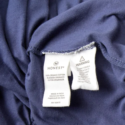 Vista 3 de HonestBaby Funda unisex de algodón orgánico para bebé y niños pequeños, azul marino, talla única de EE. UU