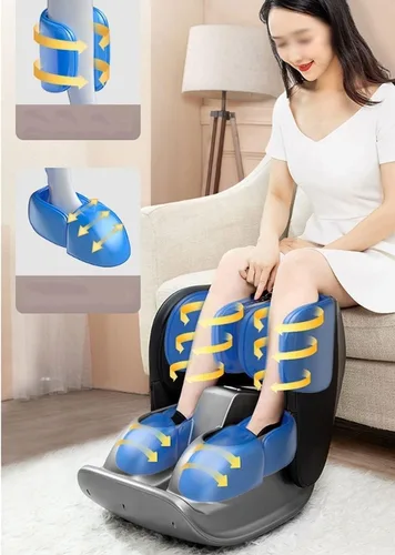 Vista 2 de TOEWOE Masajeador de pies con calor, masajeador Shiatsu de pies y pantorrillas, masajeador de pies de amasamiento profundo para aliviar el dolor
