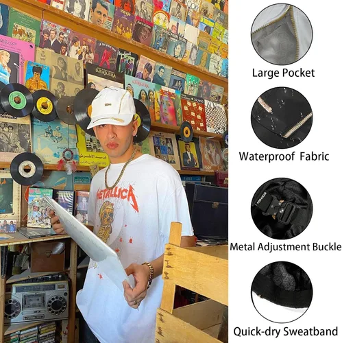 Vista 4 de Gorra de béisbol con cremallera Sombreros para hombres Sombreros para mujeres Gorra de camionero Snapback Sombreros para Hombres Gorras para Hombres
