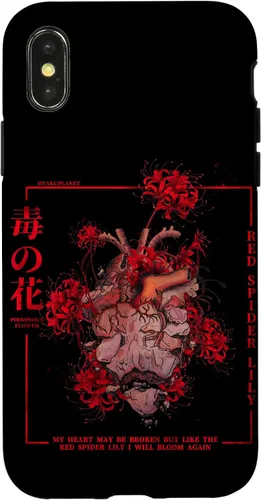 Vista 5 de Carcasa estética para iPhone 17, diseño de lirio de araña roja o Higanbana en Japón
